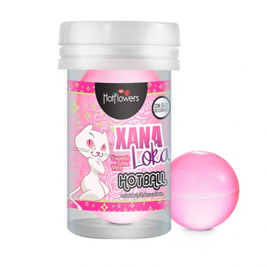 Лубрикант на силиконовой основе с эффектом вибрации Xana Loka Hot Ball (2 шарика по 3 гр.) - HotFlowers - купить с доставкой в Туле