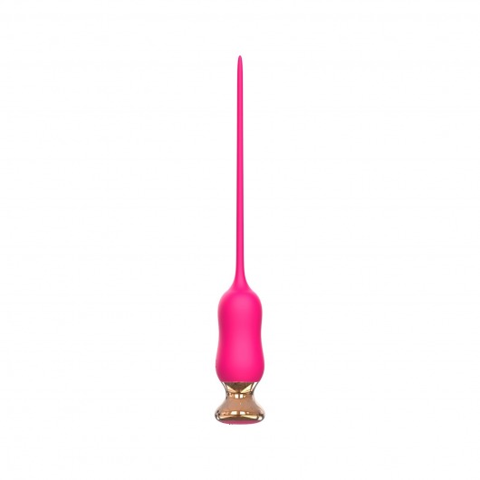 Розовый тонкий стимулятор Nipple Vibrator - 23 см. - I-MOON - купить с доставкой в Туле