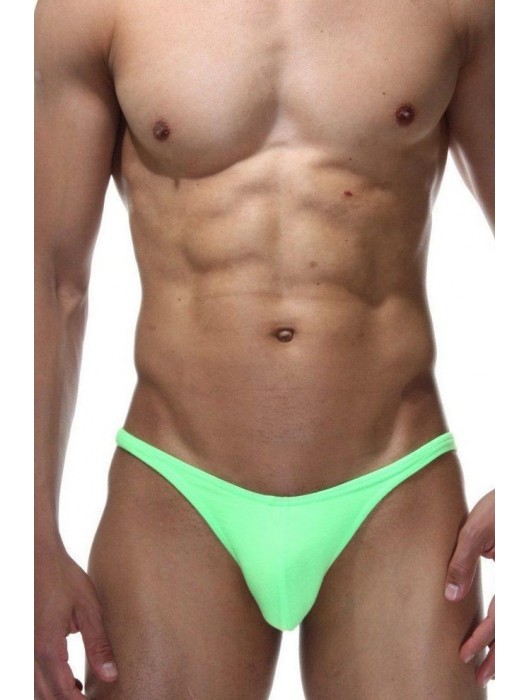 Салатовые мужские трусы-слипы с узким бочком - Darkzone купить с доставкой