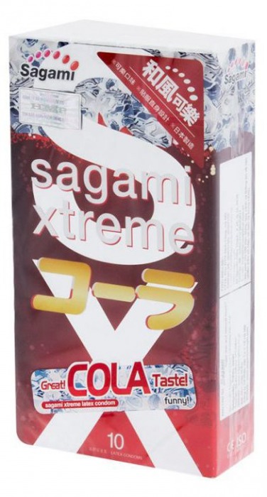 Ароматизированные презервативы Sagami Xtreme COLA - 10 шт. - Sagami - купить с доставкой в Туле