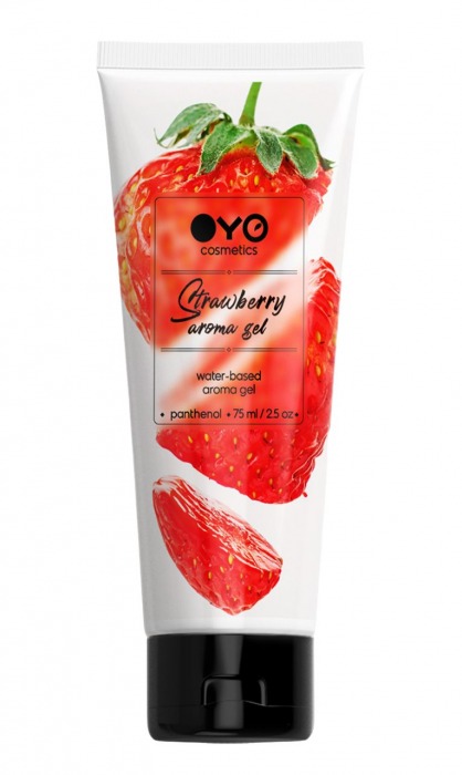 Лубрикант на водной основе OYO Aroma Gel Strawberry с ароматом клубники - 75 мл. - OYO - купить с доставкой в Туле