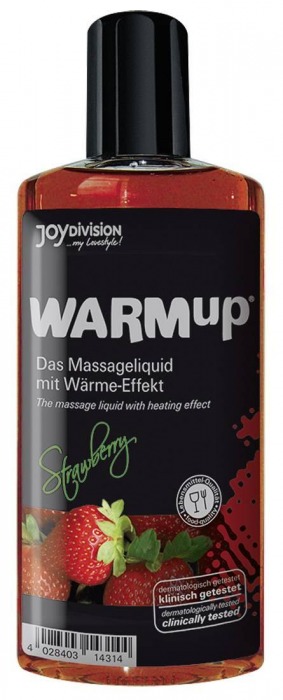 Разогревающее масло WARMup Strawberry - 150 мл. - Joy Division - купить с доставкой в Туле