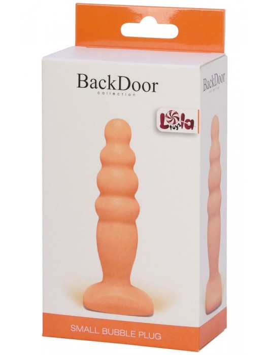 Телесный анальный стимулятор Small Bubble Plug - 11 см. - Lola Games