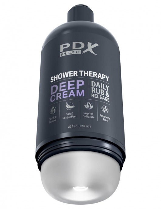 Мастурбатор в бутылке Shower Therapy Deep Cream - Pipedream - в Туле купить с доставкой