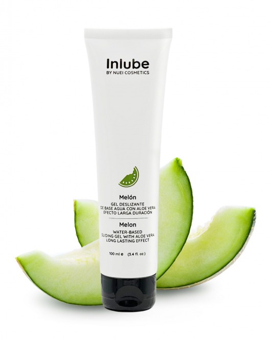 Лубрикант на водной основе Nuei Inlube с алоэ вера и ароматом дыни - 100 мл. - Nuei cosmetics - купить с доставкой в Туле