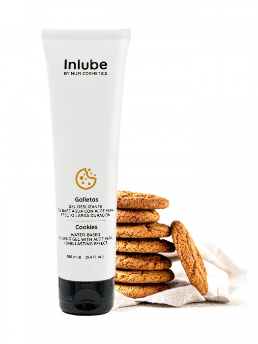 Лубрикант на водной основе Nuei Inlube с алоэ вера и ароматом печенья - 100 мл. - Nuei cosmetics - купить с доставкой в Туле