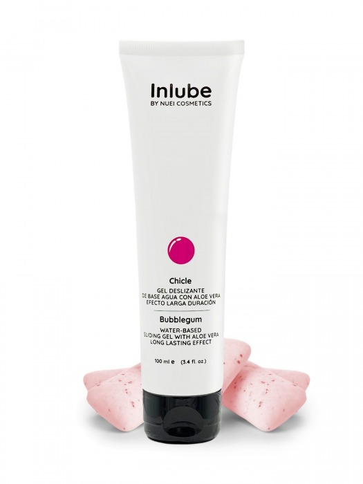 Лубрикант на водной основе Nuei Inlube с алоэ вера и ароматом бабл-гам - 100 мл. - Nuei cosmetics - купить с доставкой в Туле