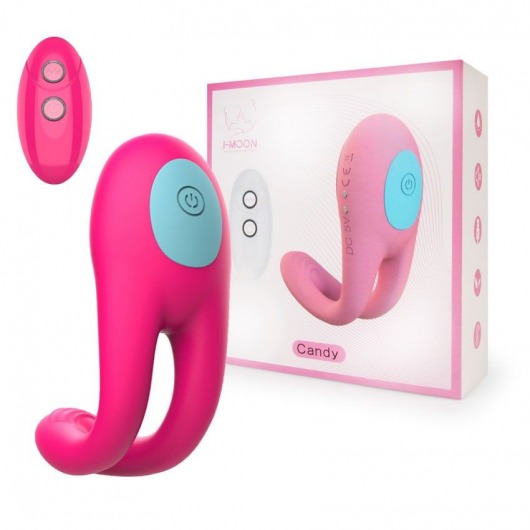 Розовое виброкольцо с пультом ДУ - I-MOON - в Туле купить с доставкой