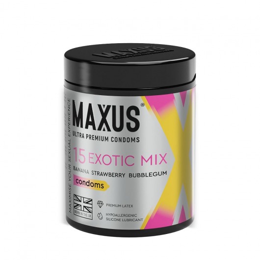 Цветные ароматизированные презервативы MAXUS Exotic Mix - 15 шт. - Maxus - купить с доставкой в Туле