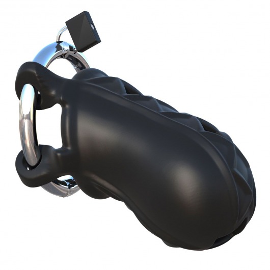 Черный замок верности Extreme Silicone Cock Blocker - Pipedream - купить с доставкой в Туле