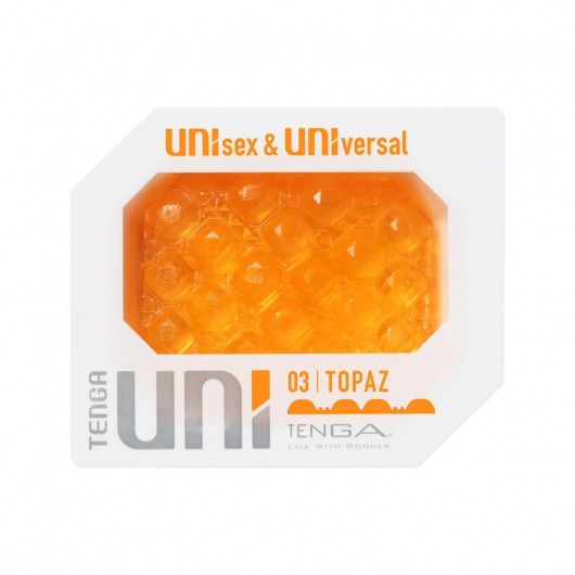 Оранжевый мастурбатор-стимулятор Tenga Uni Topaz - Tenga - в Туле купить с доставкой
