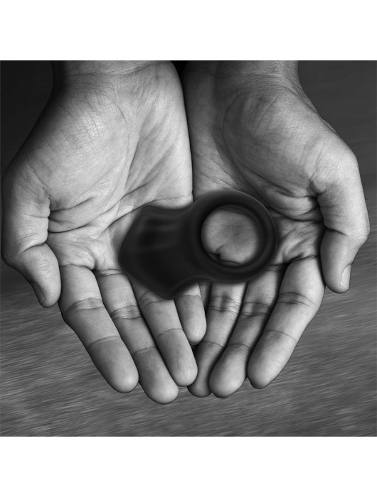 Черная эрекционная утяжка для пениса и мошонки Rooster Ivar - Velv or - в Туле купить с доставкой