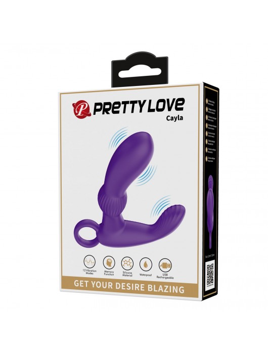 Фиолетовый вибромассажёр для массажа простаты Cayla - 11,2 см. - Baile - в Туле купить с доставкой