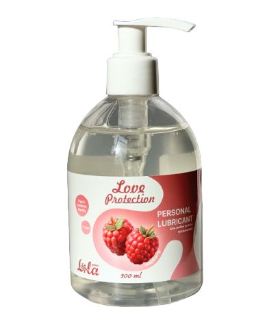 Лубрикант на водной основе Love Protection Raspberry с ароматом малины - 300 мл. - Lola Games - купить с доставкой в Туле