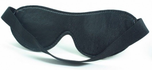 Черная кожаная маска на глаза - БДСМ Арсенал - купить с доставкой в Туле