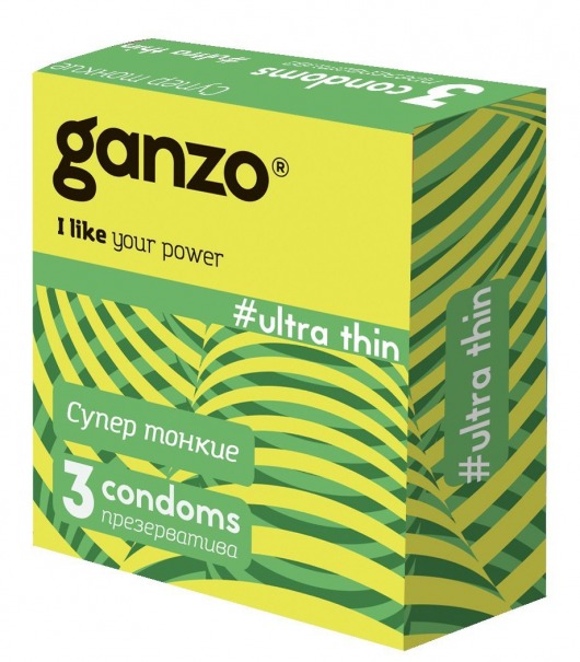 Ультратонкие презервативы Ganzo Ultra thin - 3 шт. - Ganzo - купить с доставкой в Туле