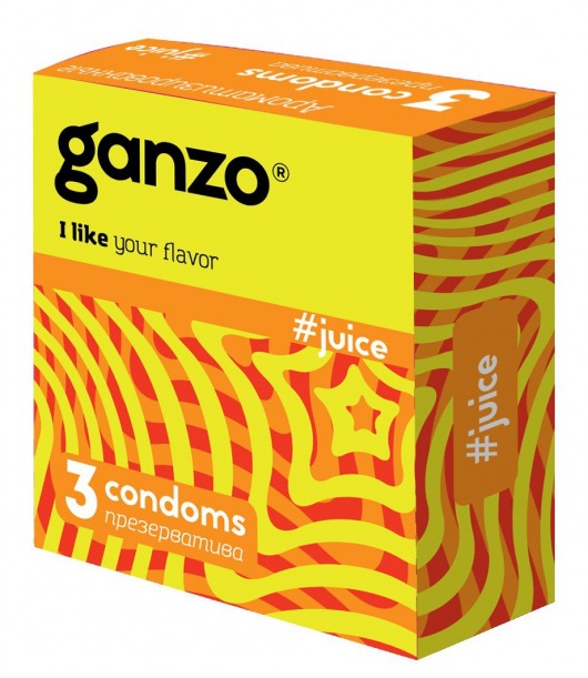 Ароматизированные презервативы Ganzo Juice - 3 шт. - Ganzo - купить с доставкой в Туле