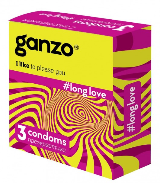 Презервативы с анестетиком для продления удовольствия Ganzo Long Love - 3 шт. - Ganzo - купить с доставкой в Туле