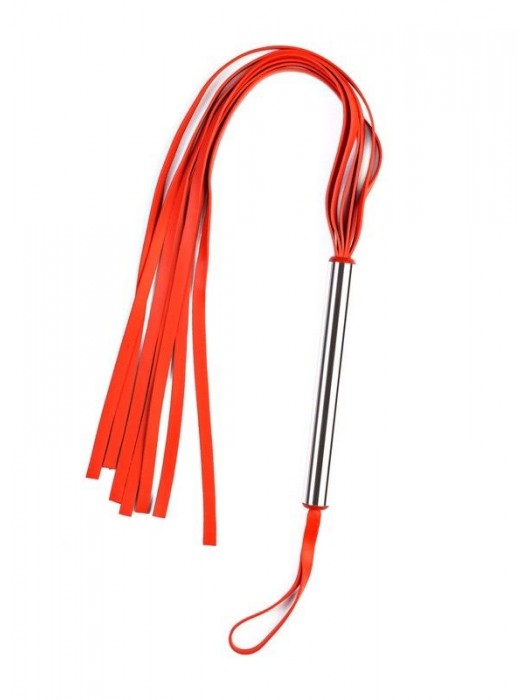 Красная плеть с металлической ручкой - Sitabella - купить с доставкой в Туле
