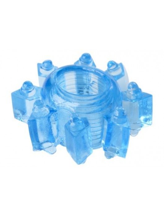 Голубая гелевая насадка-звезда - Toyfa Basic - в Туле купить с доставкой