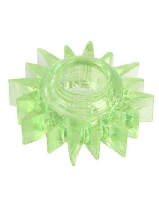 Зеленое эрекционное кольцо-солнце - Toyfa Basic - в Туле купить с доставкой