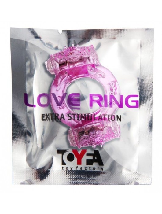 Розовое виброкольцо с двумя батарейками - Toyfa Basic - в Туле купить с доставкой