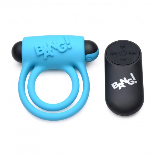 Голубое эрекционное виброкольцо 28X Remote Control Vibrating Cock Ring   Bullet - XR Brands - в Туле купить с доставкой
