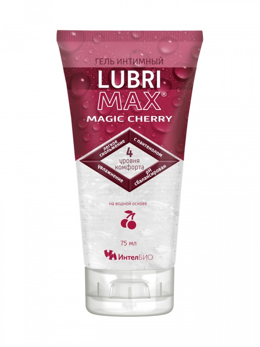 Интимный гель-смазка на водной основе Lubrimax Magic Cherry - 75 мл. - ИнтелБИО - купить с доставкой в Туле