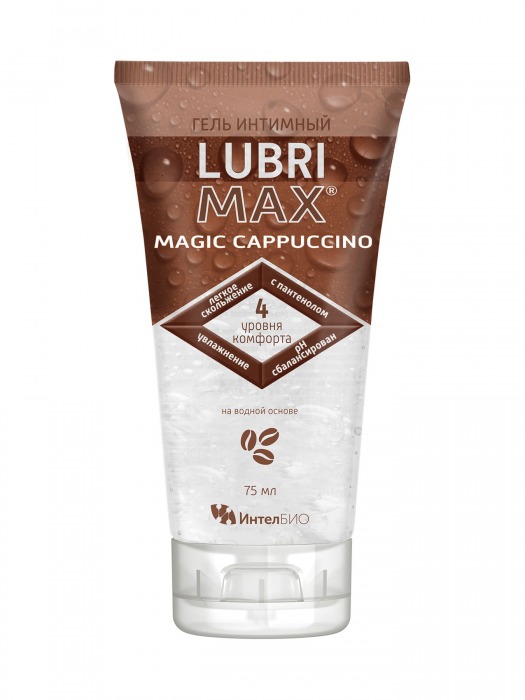 Интимный гель-смазка на водной основе Lubrimax Magic Cappuccino - 75 мл. - ИнтелБИО - купить с доставкой в Туле