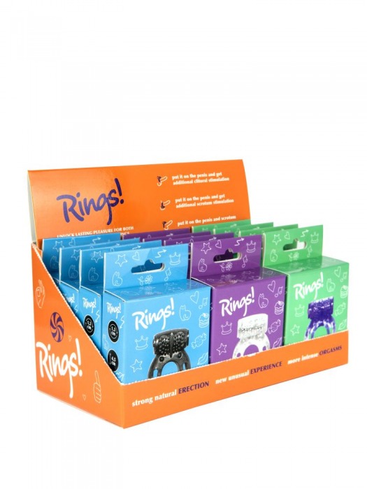 Бокс из 12 эрекционных колец Axle-pin - Lola Games - в Туле купить с доставкой