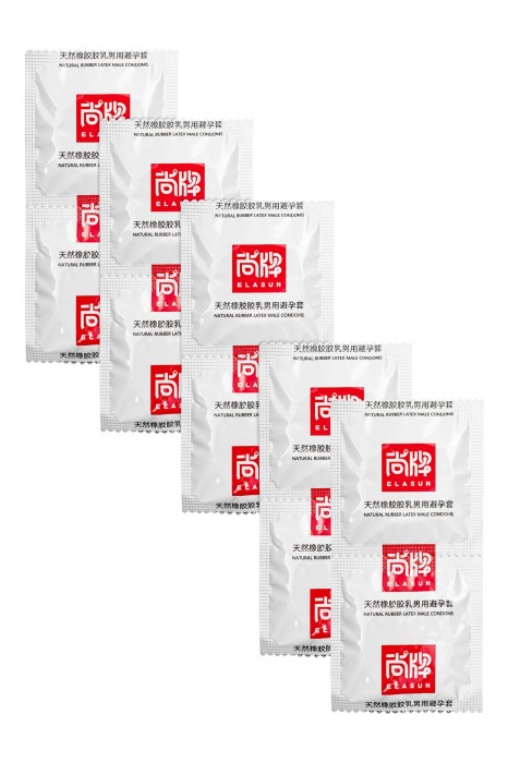 Презервативы с точками и ребрами Elasun Ribbed and Dotted - 10 шт. - Elasun - купить с доставкой в Туле