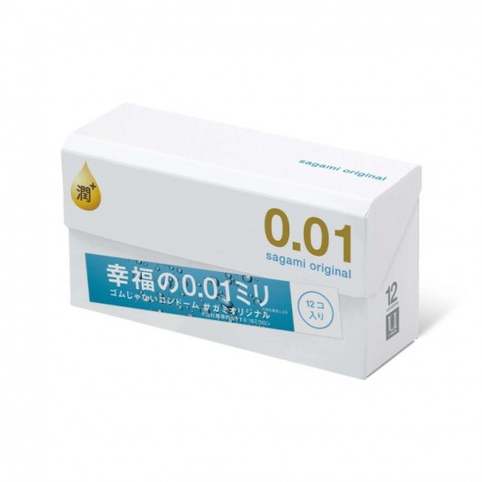 Увлажнённые презервативы Sagami Original 0.01 Extra Lub - 12 шт. - Sagami - купить с доставкой в Туле