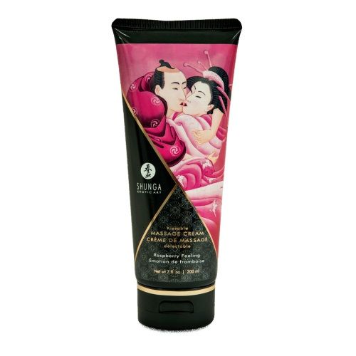 Массажный крем для тела с ароматом малины Raspberry feeling - 200 мл. - Shunga - купить с доставкой в Туле
