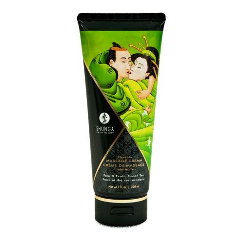 Массажный крем для тела с ароматом груши и зелёного чая Pear   Exotic Green Tea - 200 мл. - Shunga - купить с доставкой в Туле