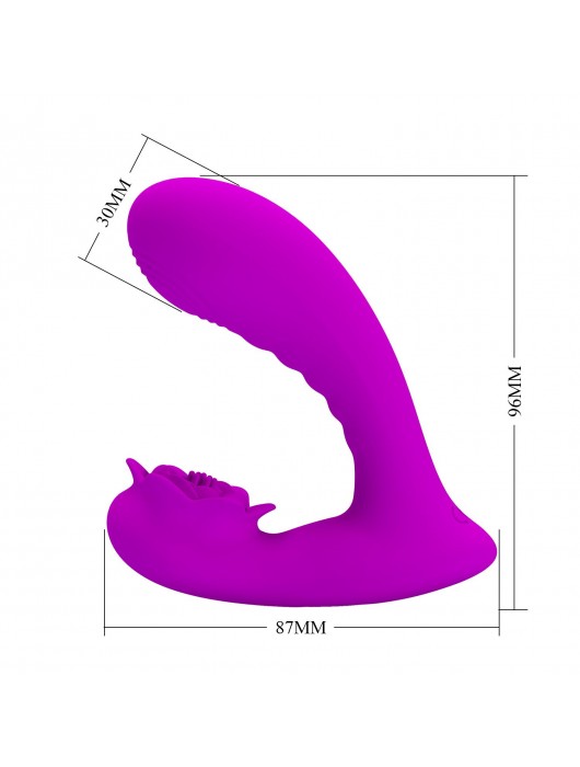Лиловый вибратор Nadal для двойной стимуляции - Baile