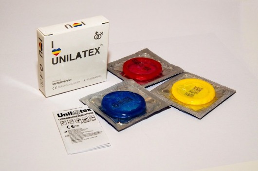 Разноцветные ароматизированные презервативы Unilatex Multifruits - 3 шт. - Unilatex - купить с доставкой в Туле