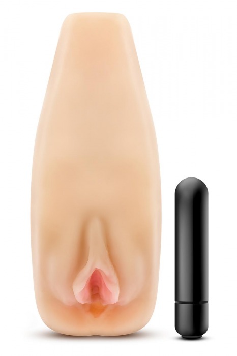 Мастурбатор-вагина с вибрацией Soft   Wet Natasha Realistic Beige Masturbator - Blush Novelties - в Туле купить с доставкой