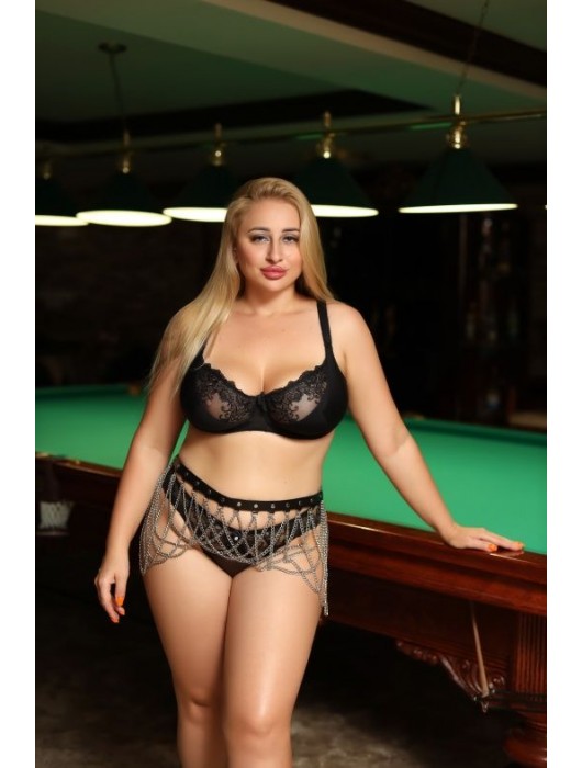 Черно-серебристый пояс-юбочка plus size Efra - БДСМ Арсенал - купить с доставкой в Туле