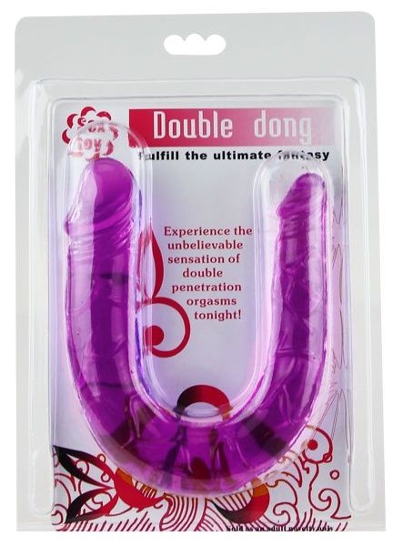 Двухголовый розовый фаллоимитатор - 29,8 см. - Baile
