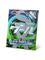 Презерватив Sagami Xtreme Mint с ароматом мяты - 1 шт. - Sagami - купить с доставкой в Туле