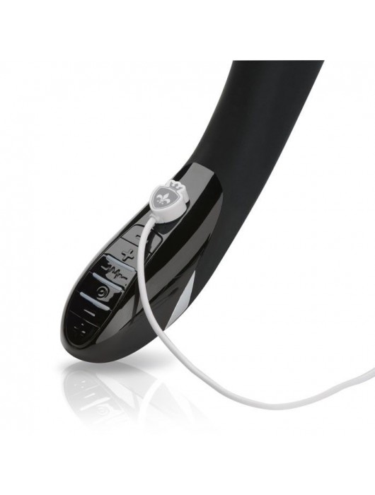 Вибратор с электростимуляцией Sizzling Simon Black Edition - 27 см. - MyStim - купить с доставкой в Туле