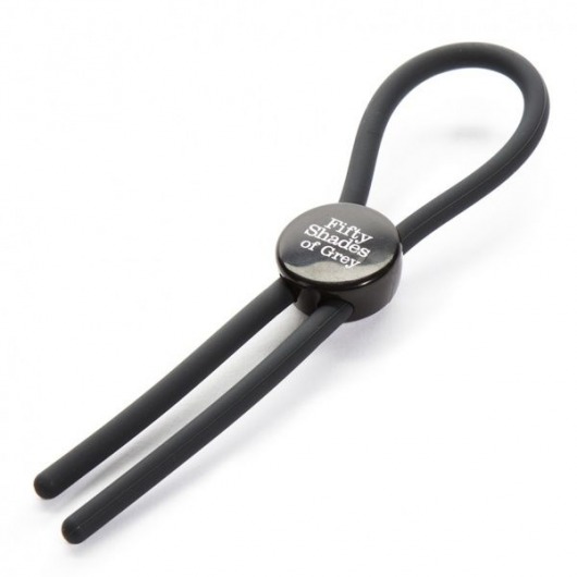 Тёмно-серое эрекционное кольцо с зажимом Again and Again Adjustable Cock Ring - Fifty Shades of Grey - в Туле купить с доставкой