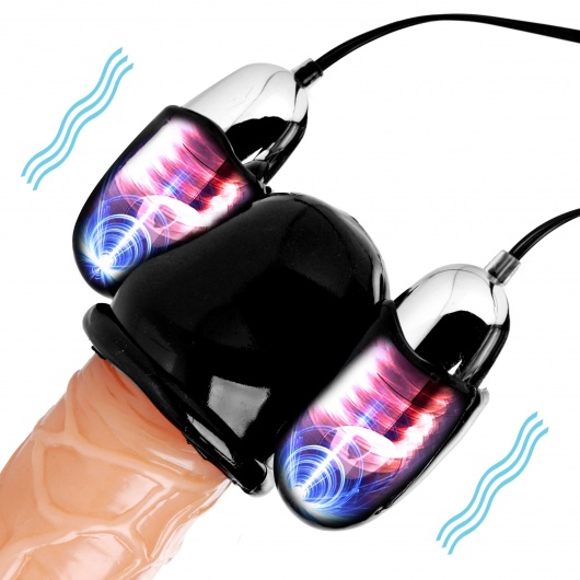 Черная стимулирующая насадка для головки полового члена Multi Speed Vibrating Penis Head Teaser - XR Brands - в Туле купить с доставкой