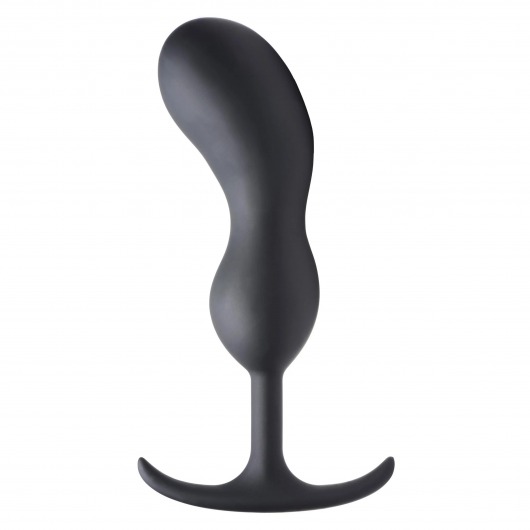 Черный массажер простаты с утяжелителями Premium Silicone Weighted Prostate Plug XL - 20,8 см. - XR Brands - в Туле купить с доставкой