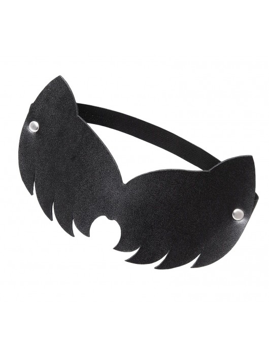 Черная закрытая кожаная маска с ушками кошки - Pecado - купить с доставкой в Туле