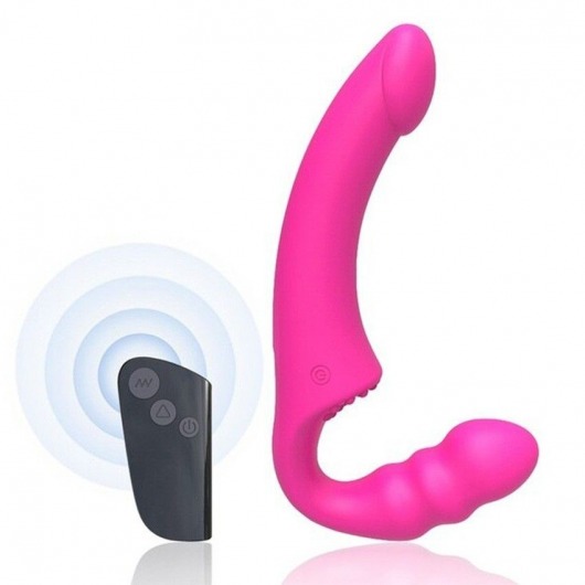 Розовый безремневой страпон Straples Strap-On Dildo - Erokay - купить с доставкой в Туле