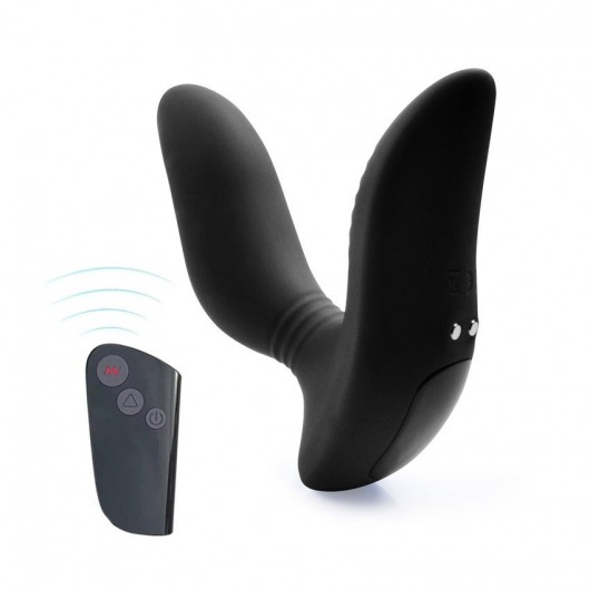 Черный вибромассажер простаты 3,5’’ Remote Control Curve P-spot Massager - 12 см. - Erokay - в Туле купить с доставкой