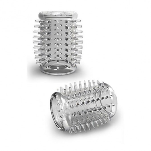 Прозрачная насадка с шипами STAY HARD COCK SLEEVE 01 CLEAR - Blush Novelties - в Туле купить с доставкой