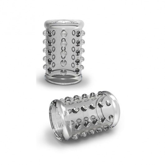Прозрачная насадка на пенис с шишечками STAY HARD COCK SLEEVE 02 CLEAR - Blush Novelties - в Туле купить с доставкой