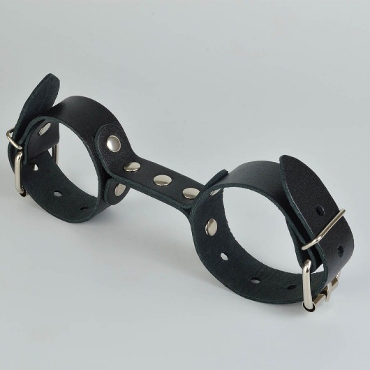 Черные кожаные наручники-фиксатор - Sitabella - купить с доставкой в Туле